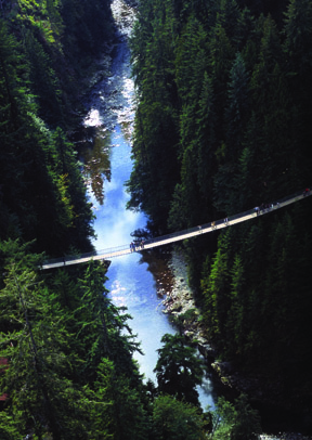 Capilano Suspension Bridge from the air