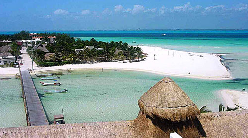 Bridge to Playa Norte, Isla Mujeres, Mexico