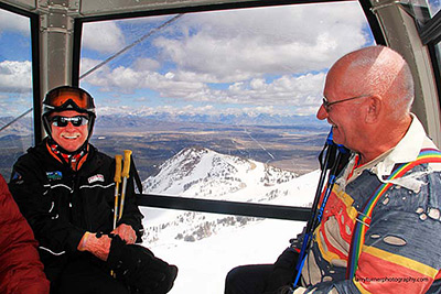 Mammoth gondola passenges