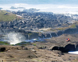 Waves over lava