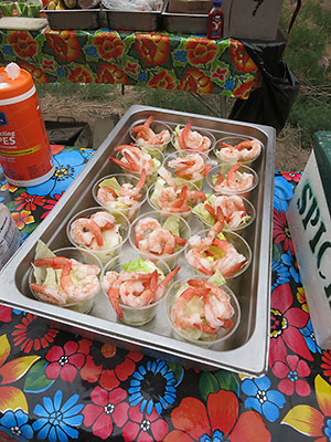 Camp appetizers in the Cataract Canyon 