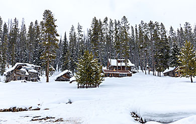 Rustic building at Burgdorf Hot Springs