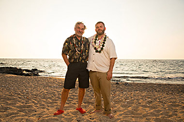 Kona marriage of author's son