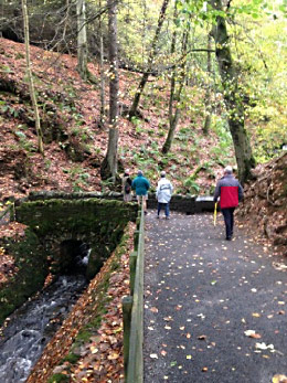 England, walkway to High Force waterfall