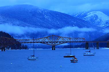 Kootenay Lake evening view