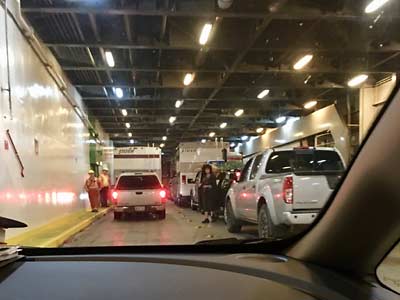 Canada, Argenta-Newfoundland Ferry car deck