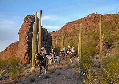 White Stallion Ranch saddles waiting for their riders