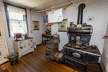 Richmond, BC, manager house kitchen at Britannia Shipyards Historic Site