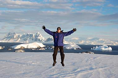 Jeff Blumenfeld Antartica jump