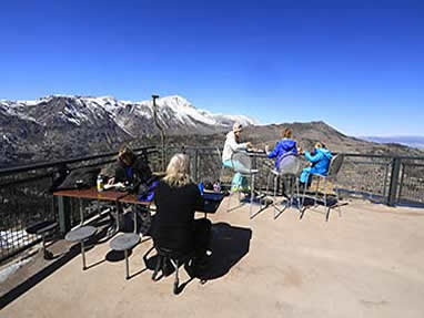 June Mountain terrace outside Antler Bar