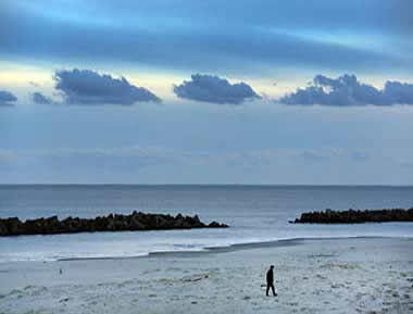 Sendai seashore tsunami site