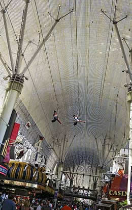 Las Vegas zipline on Freemont Street