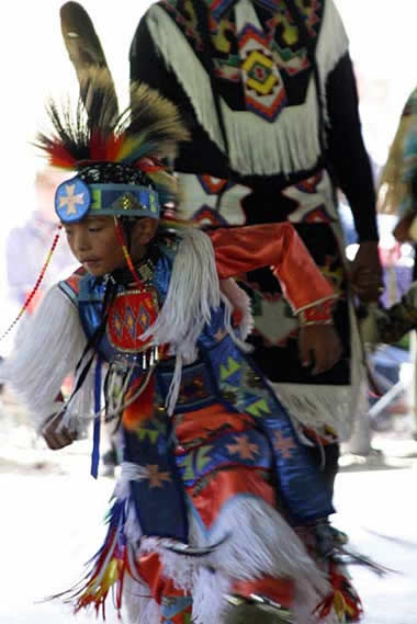 Warm Springs trail ride Powwow dancer