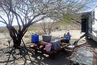 Death Valley campsite