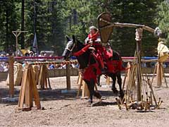 Quintain jousting