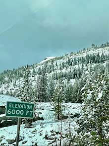 Snow-capped Sierra Nevada Mountains