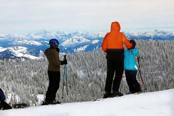 Skiing at Whitefish Mountain Resort, Montana