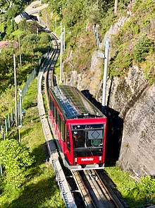 The fløibanen to the top of Mount Fløyen