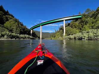 Klamath River under a highway bridge