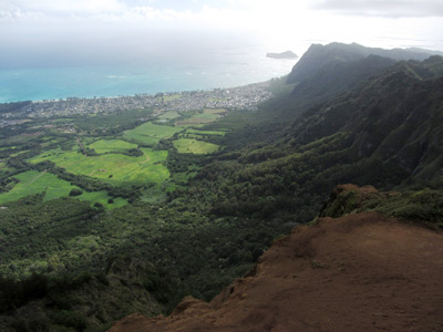 Waimanalo Forest Preserve behind Waimanalo town